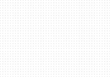 Defterler için noktalı kare siyah ızgara genişliğinde grafik şablonu. Beyaz arka planda izole edilmiş mermi günlüğü için desen sade. Noktalı düz arkaplan. Yazdırılabilir grafik tasarım kağıdı örneği.
