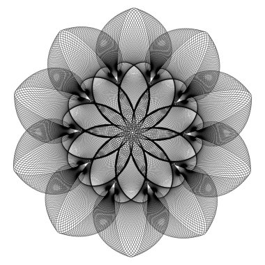 Geometrik çiçek kavramı.