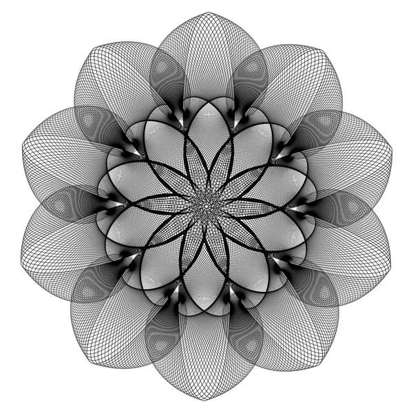 Geometrik çiçek kavramı.