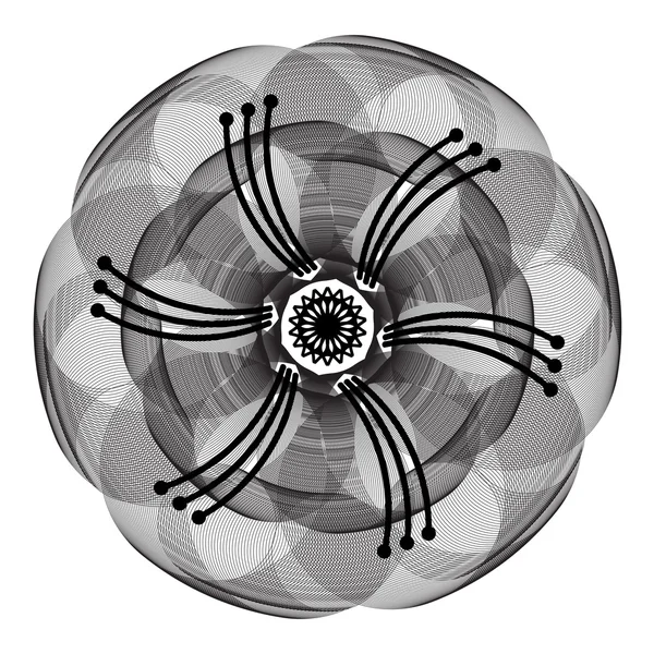 Konzeptionelle geometrische Rosette — Stockvektor