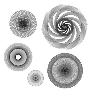 Geometrik döner rozet.