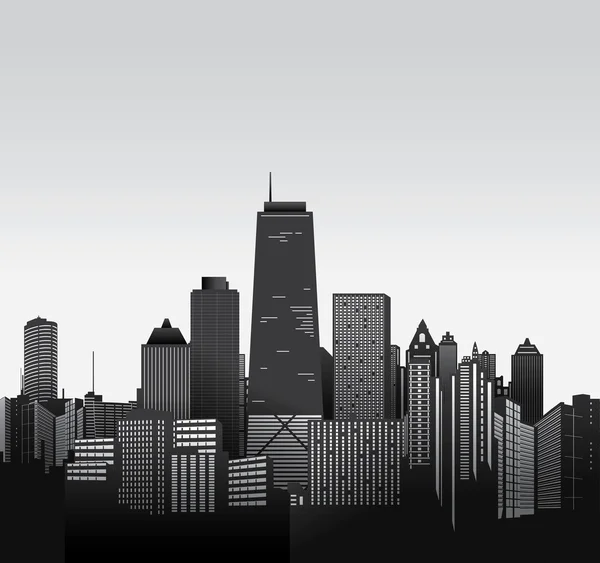 Paysage urbain de grande hauteur — Image vectorielle