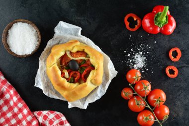 Arka planda Mini Pizza Galerisi, kapatın.
