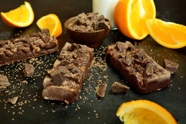 Koyu çikolata Sağlıklı Protein Çubukları