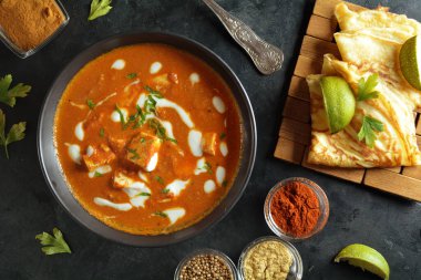 Paneer Butter Masala  on background, close up