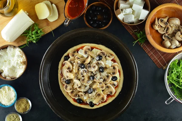 Düşük Karbonhidratlı Keto Diyet Mantarlı Tortilla Pizzası