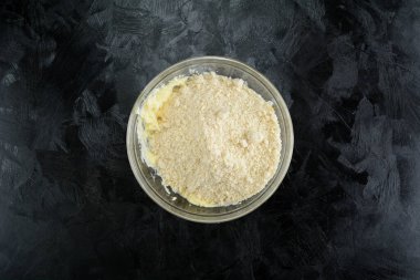 Keto Kurabiye Hamur Bombaları arka planda, kapatın