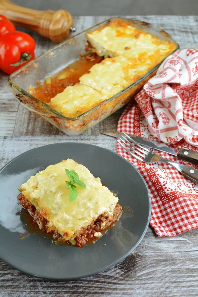 Keto Low Carb Lasagne Tle Zbliżenie — Zdjęcie stockowe