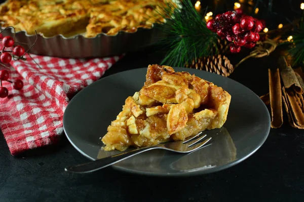 Heerlijk Huisgemaakt Fruit Pie Achtergrond Close — Stockfoto