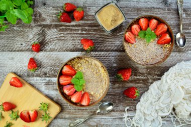 Arka planda maca yulafları, kapatın