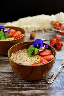 Arka planda maca yulafları, kapatın