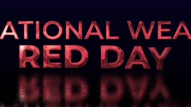 Ulusal yansıma, ulusal sağlık kampanyaları ve özel gün kutlamaları için uygun kırmızı gün farkındalığı etkinliği giyer..