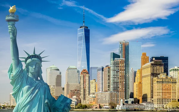 New York-i városkép, idegenforgalmi koncepció fényképet szerinti szabadság Jogdíjmentes Stock Képek