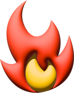 Alev alev sembolü. Sıcak grafik tasarım ögesi simgesi. Isı alevi.