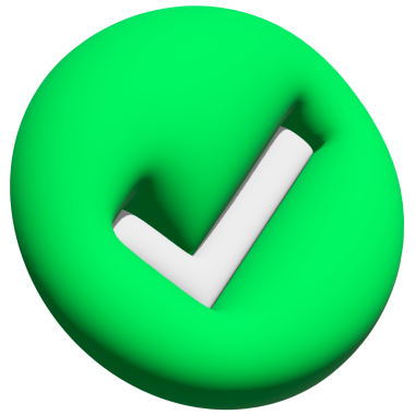 Onaylama sembolü. Başarı simgesi. Doğrulanmış işaret. Doğru seçimi işaretle