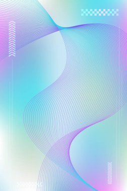 Fütürist Gradyan Biçiminde Soyut Sanal Arkaplan Vektör Tasarımı