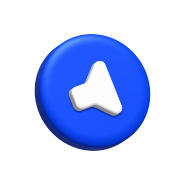 Mavi Yuvarlak Düğmede 3B Ses Sözcüsü Simgesi İzole edilmiş PNG