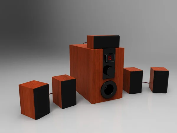 Home cinema system with sub-woofer 6.jpg — Stock Photo, Image