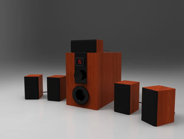 Hjemmekino med subwoofer 6.jpg – stockfoto