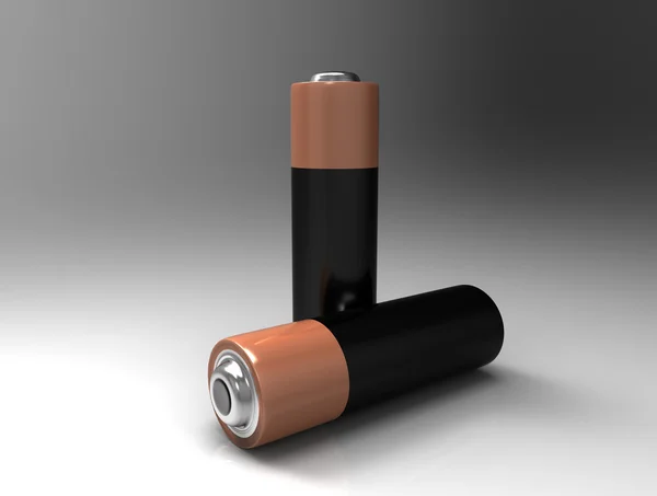 Arka plan üzerinde Battey söz. 3D render.