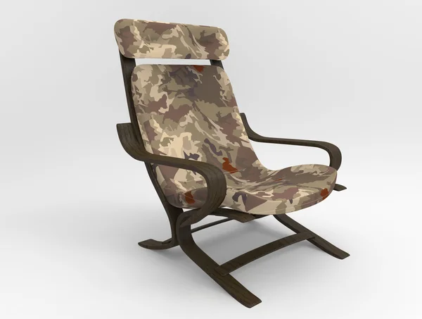 Branné židle na pozadí. 3D vykreslování. — Stock fotografie