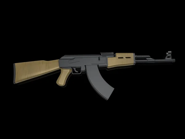 Kalashnikov AK-47 an M 16, en segundo plano — Foto de Stock