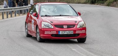 Achladocampos, Yunanistan - 12 Ekim 2025 Achladocampos Tepesi Yunanistan 'da ünlü bir yarış etkinliğidir..