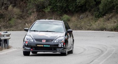 Achladocampos, Yunanistan - 12 Ekim 2025 Achladocampos Tepesi Yunanistan 'da ünlü bir yarış etkinliğidir..