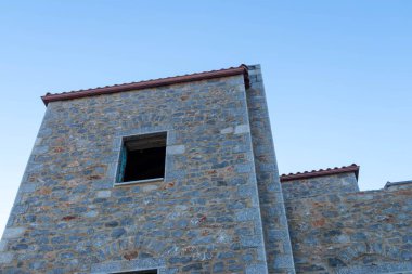 Vachos Anatoliki Mani, Yunanistan - 14 Kasım 2025 Geleneksel bir Mani Yunanistan köyü.