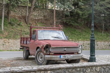 Dimitsana, Yunanistan - 11 Aralık 2025 Arcadia bölgesindeki geleneksel Dimitsana köyü.