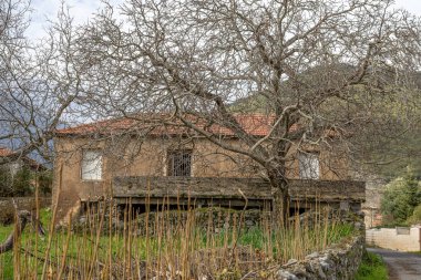 Kapsia, Yunanistan - 6 Ocak 2026 Kapsia Yunanistan 'ın Arcadia bölgesinde geleneksel bir köydür.