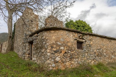 Kapsia, Yunanistan - 6 Ocak 2026 Kapsia Yunanistan 'ın Arcadia bölgesinde geleneksel bir köydür.