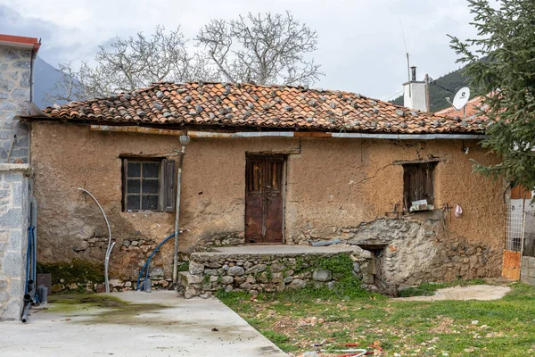 Kapsia, Yunanistan - 6 Ocak 2026 Kapsia Yunanistan 'ın Arcadia bölgesinde geleneksel bir köydür.