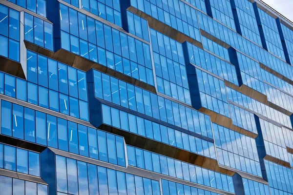 Glass facades of office buildings for background