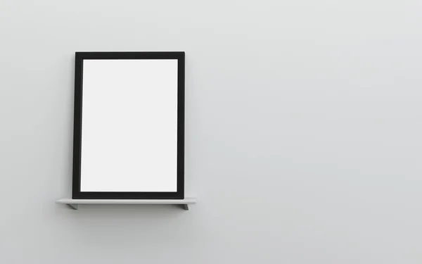 Quadro de foto em branco quadrado magro na composição do parafuso preto e branco — Fotografia de Stock