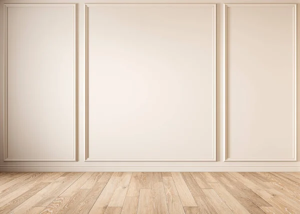 Modern klasik bej, pervazlı ve ahşap zeminli içi boş..