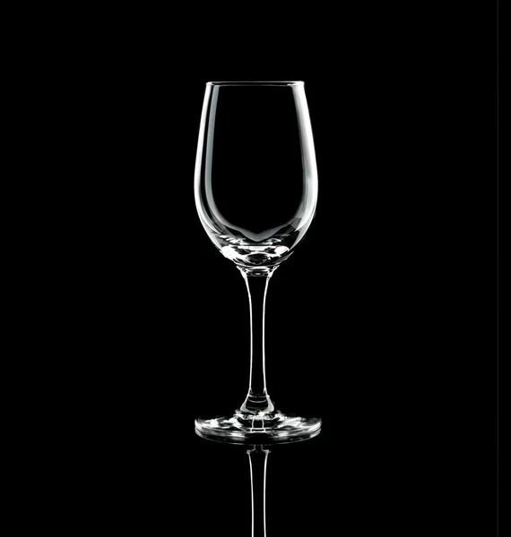 Empty Glass for wine on black background — Stock Photo, Image