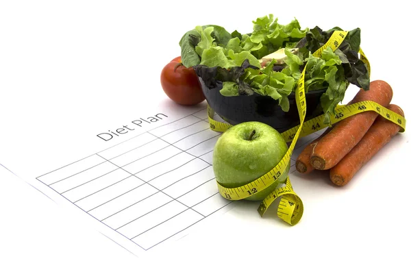 Vel dieet Plan en versproducten — Stockfoto