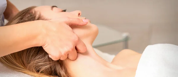 Chest and neck massage stock photo. Image of female - 148057610