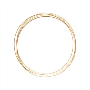 Narin bir altın suluboya çerçeve beyaz arka planda merkezde yer alır. Bu basit, zarif tasarım herhangi bir içerik için minimalist bir sınır sunar.