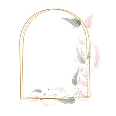 Hassas bir altın kemerli çerçeve çift çizgili tasarım içerir..