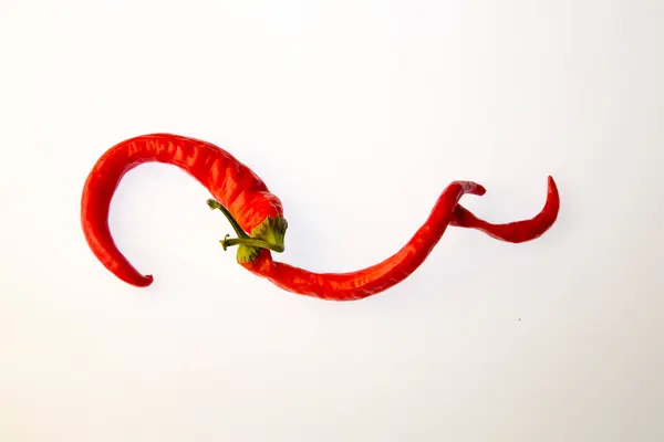 Pimientos Rojos Sobre Fondo Blanco Aislado — Foto de Stock