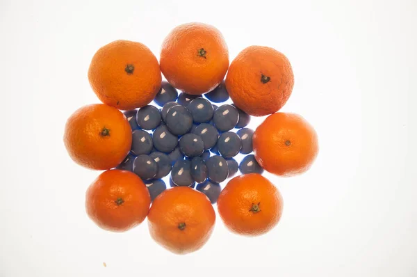 Апельсини Білому Фоні — стокове фото