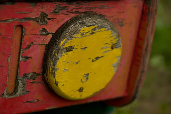 Textura Círculo Amarelo Madeira Playground — Fotografia de Stock