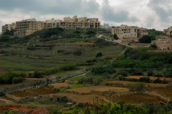 Malta Paisajes Verdes Valle Castillos — Foto de Stock