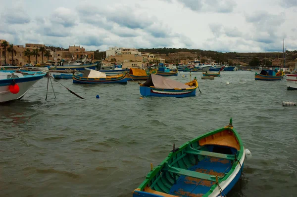 Malta Barcos Tradicionais Com Olhos — Fotografia de Stock