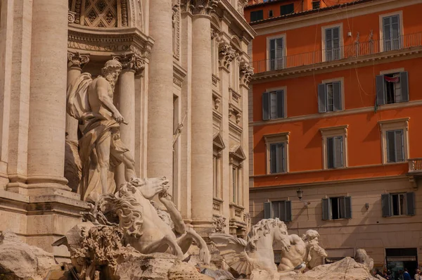 Fontana Trevi Χωρίς Ανθρώπους — Φωτογραφία Αρχείου