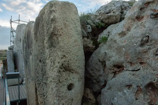 Antikes Steinheckengebäude Auf Der Insel Gozo — Stockfoto