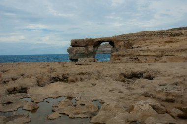 Gozo Adası 'ndaki antik taş çit binası.