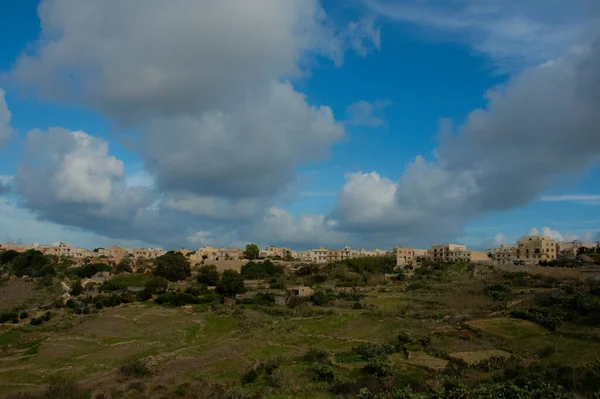 Malta Paisajes Verdes Valle Castillos — Foto de Stock